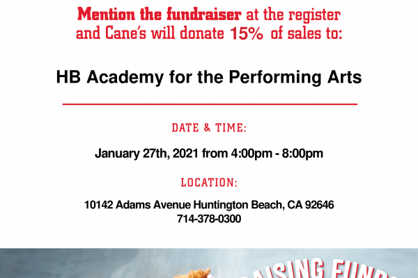 APA Fundraiser at RAISING CANE&rsquo;S (1/27)