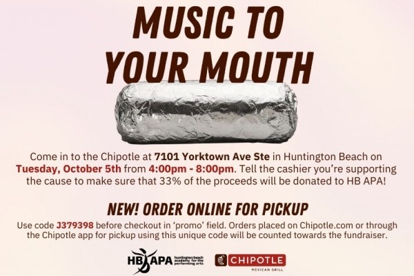 APA&rsquo;s Chipotle Fundraiser: Tues, 10/5!