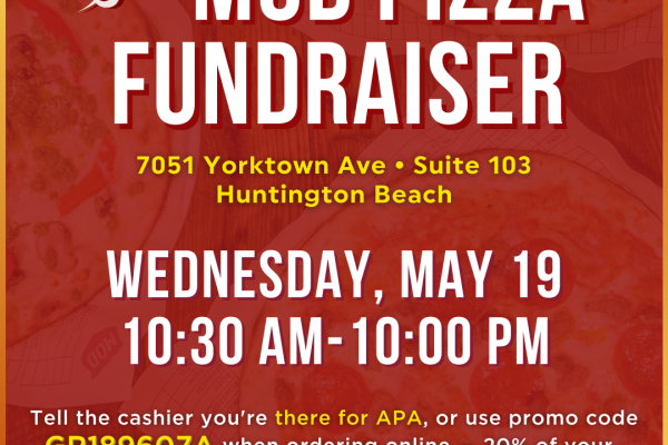 APA&rsquo;s MOD Pizza Fundraiser (Weds, May 19th)