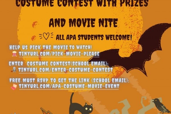 APA&rsquo;s VIRTUAL FRIGHT FEST for Students (10/30)