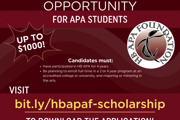 HB APA FOUNDATION SCHOLARSHIP APPLICATION