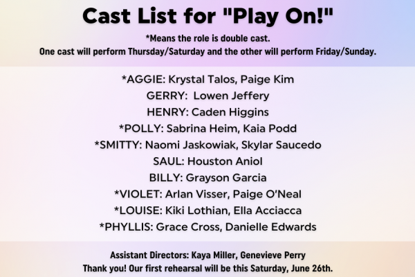 &ldquo;Play On!&rdquo; APA Dinner Theater CAST LIST